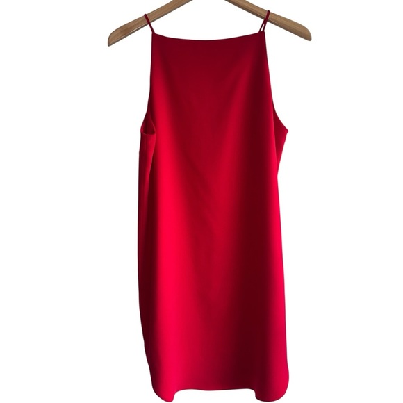 AMANDA UPRICHARD Red Sleeveless Square Neck Mini Dress Medium - Picture 4 of 6